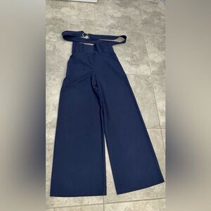 Women's Navy Wide-Leg Pants